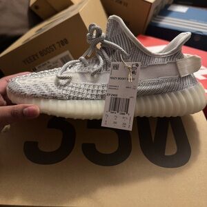 Adidas Yeezy Boost 350 V2 White Gray Sneakers